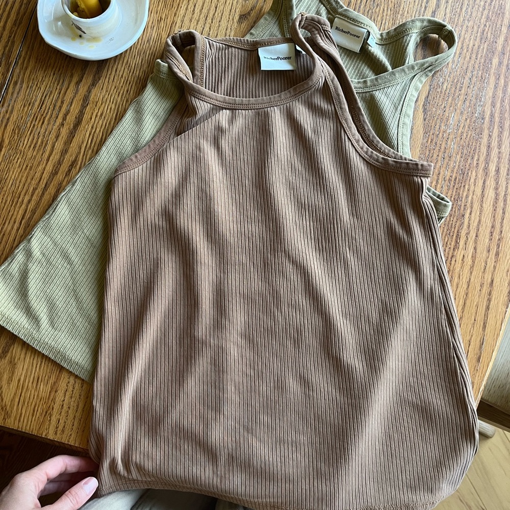 Richer poorer vintage rib tank bundle XS wood grain fennel seed